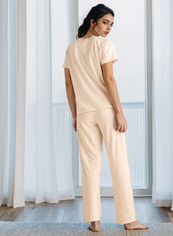 سبلاش فيڤ طقم بيجامة مطبوع