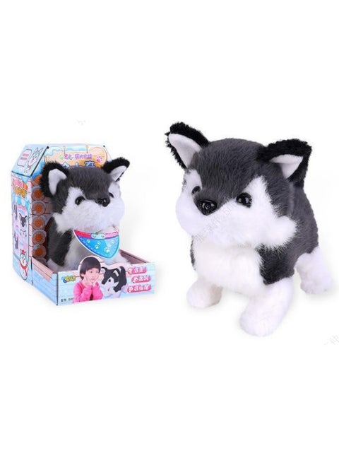 Walking Electric Plush Toy with Sound & Wagging Tail(Husky)