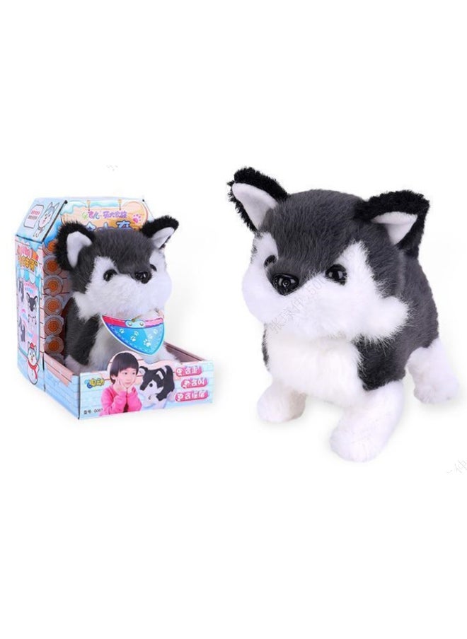 Miniso Walking Electric Plush Toy with Sound & Wagging Tail(Husky) 