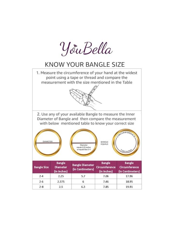 YouBella Jewellery for women Traditional Gold Plated Bangles for Women and Girls - Image 4