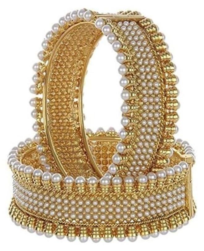 يو بيلا مجوهرات يو بيلا للنساء أساور تقليدية مطلية بالذهب للنساء والفتيات - Image 1