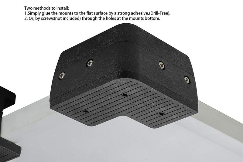 Sunway Solar Panel Mounting Brackets Corner Mount Kits for Framed Solar Panels,Installation On RV Caravan Boats Camper Trailer Marine Motorhome House Roof, Compatible with Renogy Solar Panel - Image 2