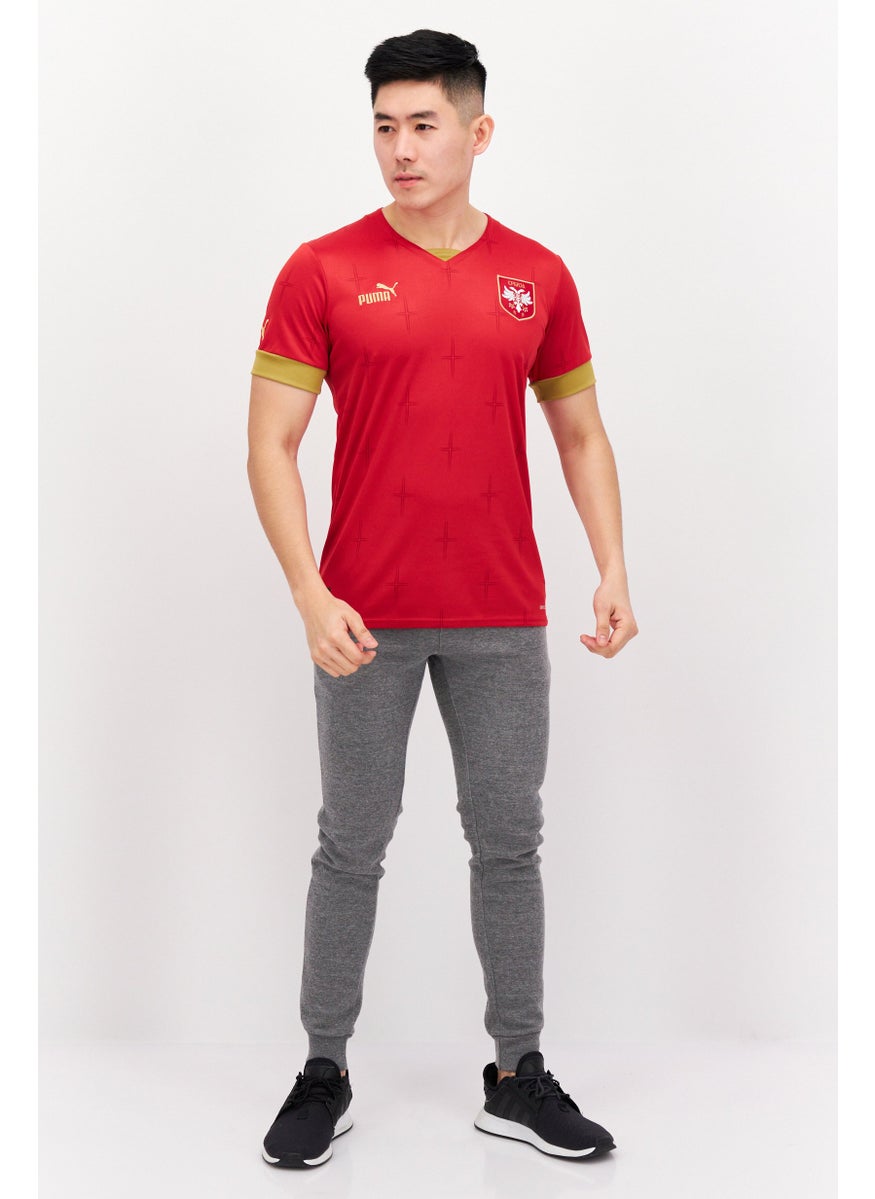 PUMA - Men Sportswear Fit Brand Logo T-Shirt, Red - Image 1