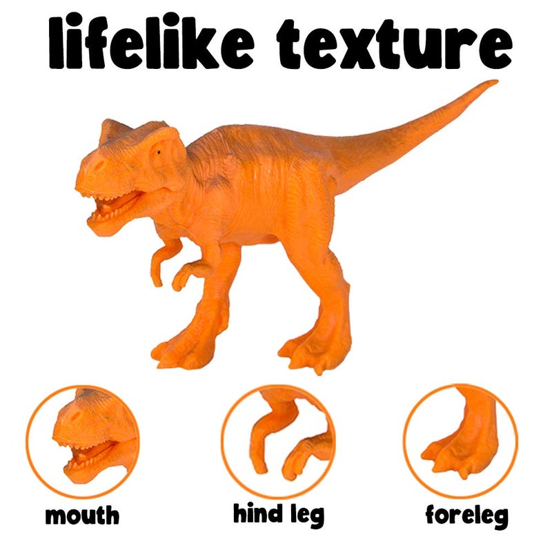 Kimicare Kids Dinosaur Figures Toys, 7 Inch 12 Pack Jumbo Plastic Dinosaur Playset, STEM Educational Realistic Dinosaur Figurine for Boys Girls Toddlers - Image 2