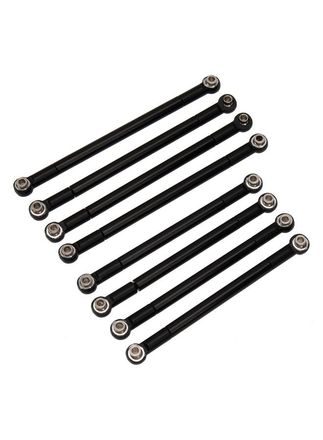 Vgoohobby 8Pcs Metal Pull Rod Link Rod Linkage Compatible With Mn Model Mn86S Mn86 Mn86Ks Mn86K G500 1/12 Rc Car (Black) - Image 2