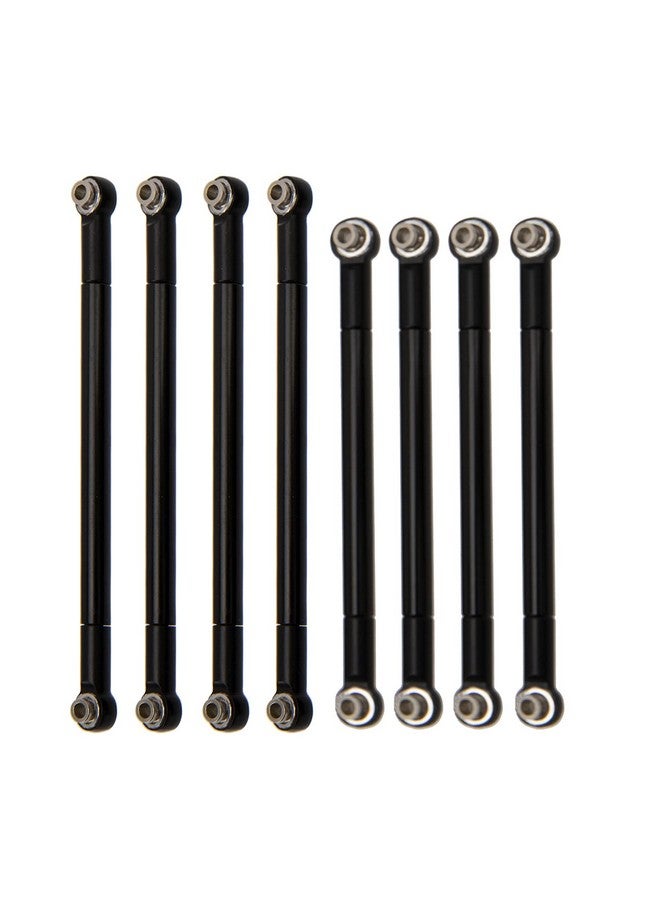 Vgoohobby 8Pcs Metal Pull Rod Link Rod Linkage Compatible With Mn Model Mn86S Mn86 Mn86Ks Mn86K G500 1/12 Rc Car (Black) - Image 1