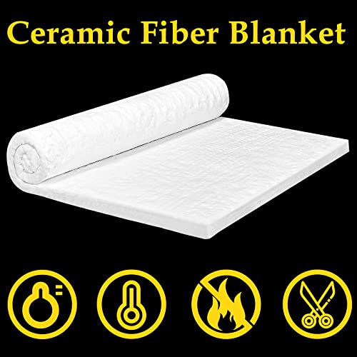 Cedolio 2 PCS 24" x12" x1" (Thick) Ceramic Fiber Blanket Fireproof Insulation Baffle Rated to 2400F, High-Temperature Resistance for Stoves, Kilns, Forges - Image 4