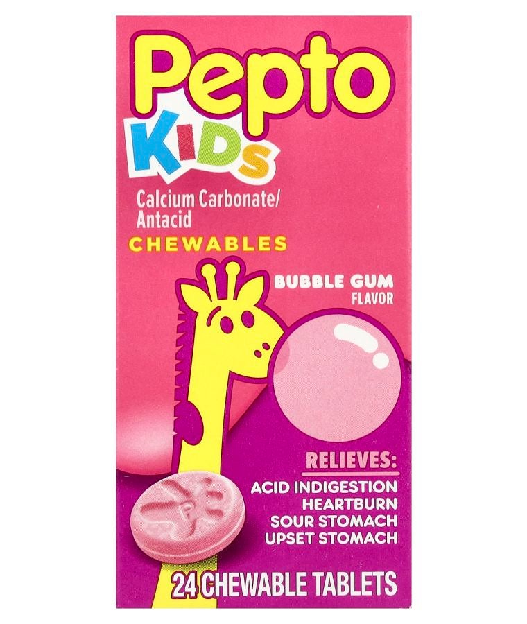Pepto Bismol Kids Pepto Chewables Bubble Gum  24 Chewable Tablets