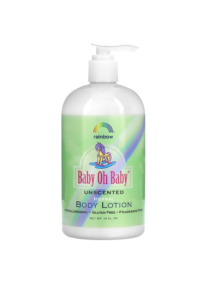 Rainbow Research Rainbow Research, Baby Oh Baby, Herbal Body Lotion, Unscented, 16 fl oz  - Image 1