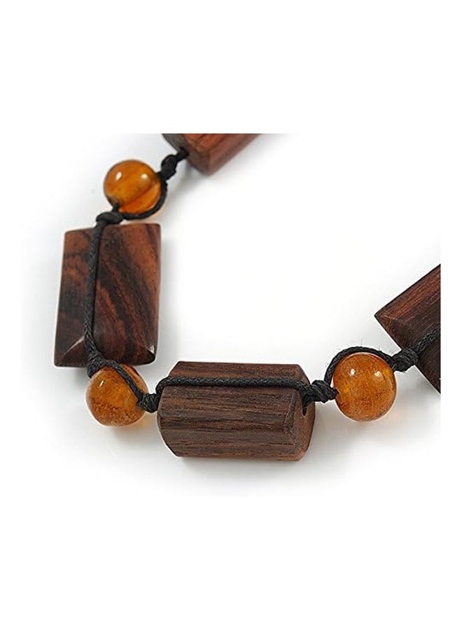 Long Brown Wood Beads - Image 3