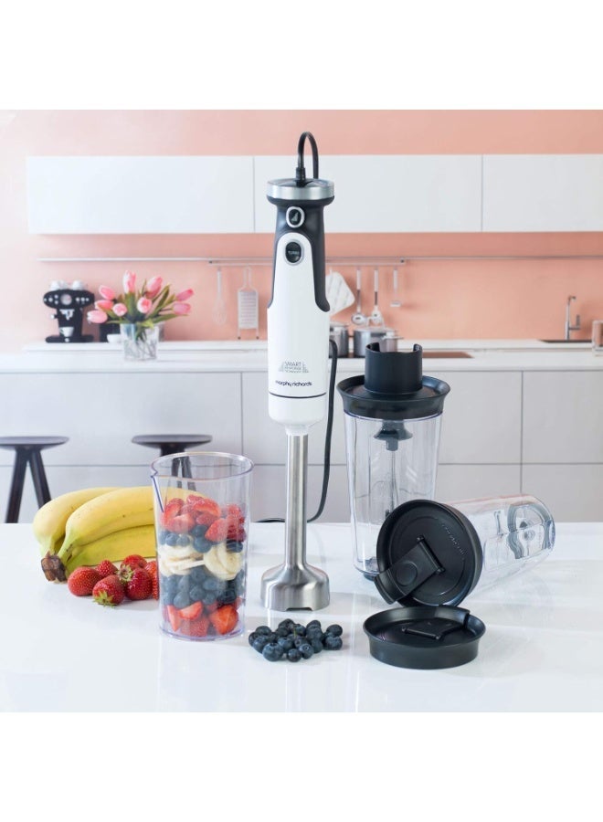morphy richards Total Control Hand Blender Prep Set – 650 W, 8‑Speed + Turbo, Blending Leg, 3× Chopping Bowls, 2× Smoothie Bottles + Lids, 750 ml Beaker - Image 3