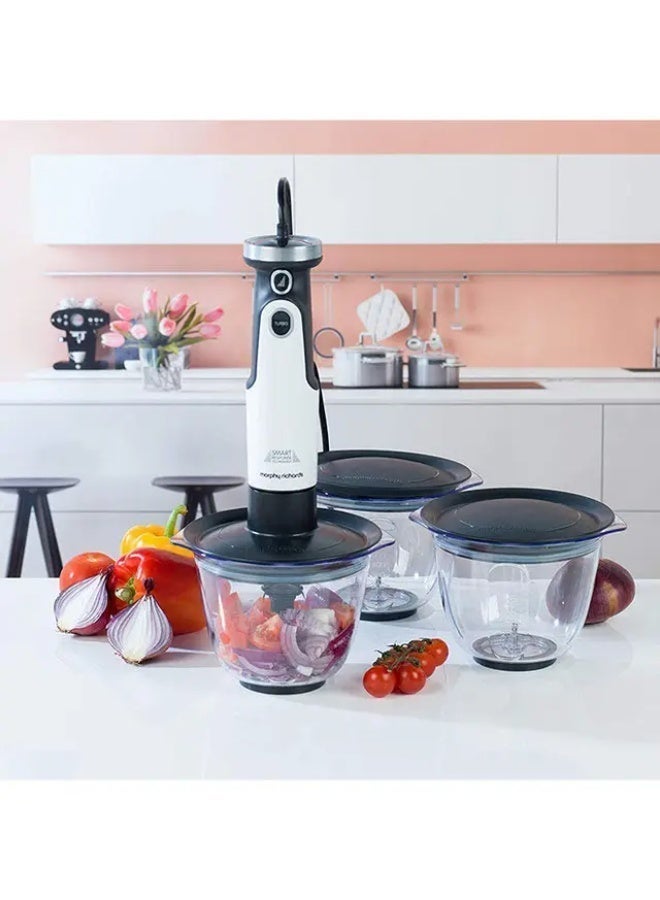 morphy richards Total Control Hand Blender Prep Set – 650 W, 8‑Speed + Turbo, Blending Leg, 3× Chopping Bowls, 2× Smoothie Bottles + Lids, 750 ml Beaker - Image 5