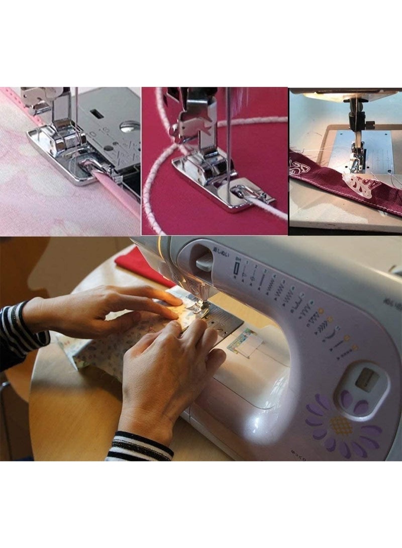 6 Sizes Rolled Hem Presser Foot, Wide Rolled Hem Foot Set & Narrow Hemmer Foot Set for Brother Singer Janome Low Shank Sewing Machine Use Rolled Hem Presser Foot - Image 2