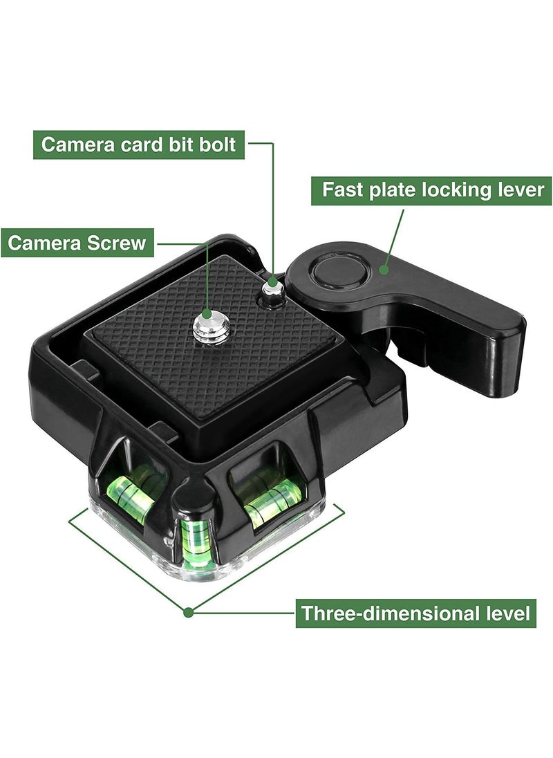 Konsait Konsait Camera Camcorder Tripod Monopod Ball Head QR40 Quick Release Plate Clamp Adapter with Plate Double Insurance Button for DSLR Camera Tripod Ball Head  - Image 3