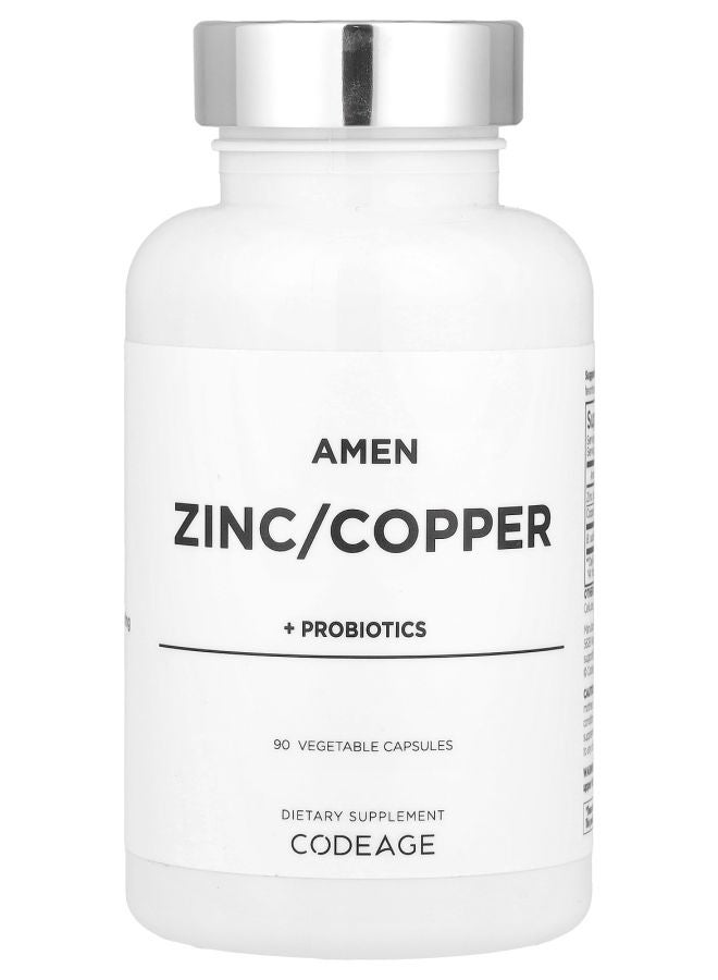 Codeage Amen Zinc/Copper + Probiotics 90 Vegetable Capsules