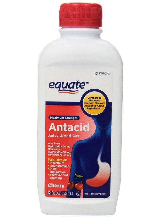 Maximum Strength Antacid Cherry Liquid, 12 fl. oz.