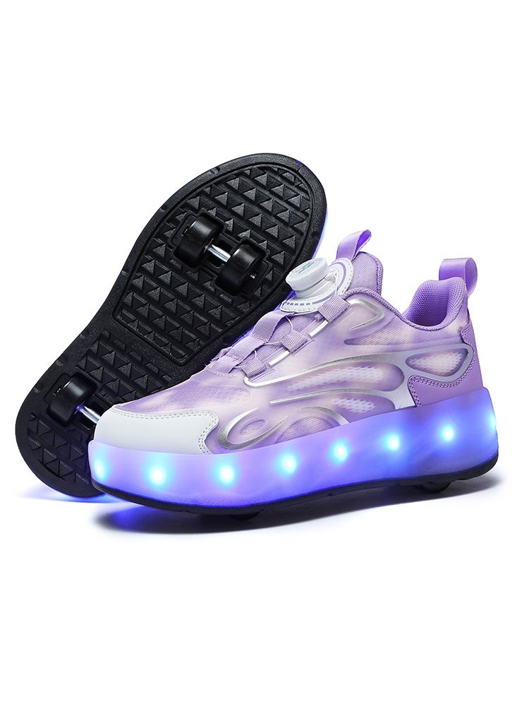 Joshberg - LED Flash Light Sneaker Skate Shoes with Wheels USB Charging Roller Skates Shoes - Image 1