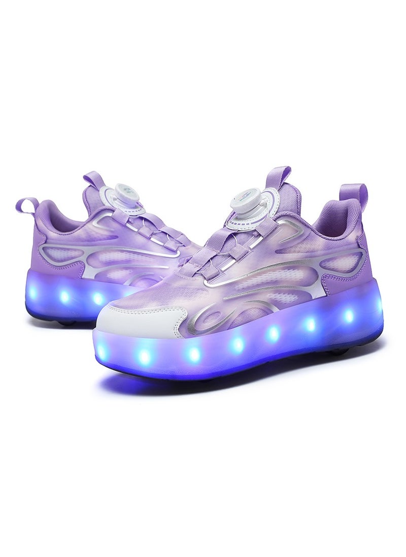 Joshberg - LED Flash Light Sneaker Skate Shoes with Wheels USB Charging Roller Skates Shoes - Image 1