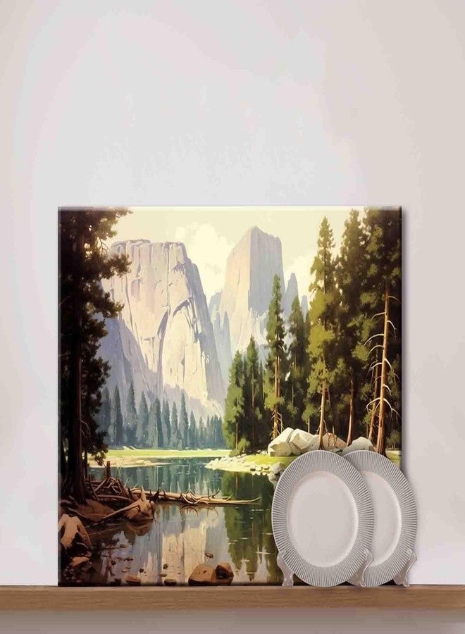 Aihonmin Natural Landscape DIY Paint by Numbers for Adults Forest Paint by Number Yosemite Oil Painting Paint by Number Kit for Kids Paint by Numbers for Adults Beginner 16X20 Inch Flameless - Image 3