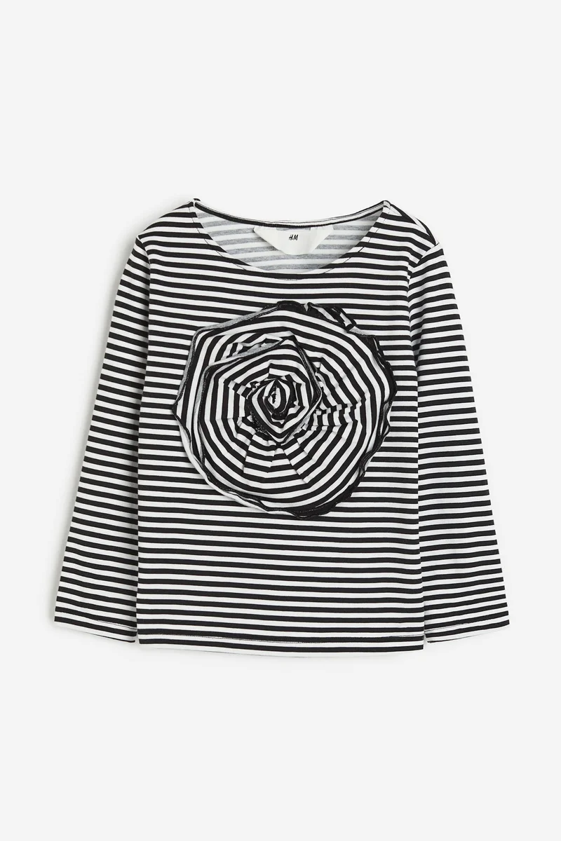 اتش اند ام بلوزة جيرسيه مزين بتطريزات