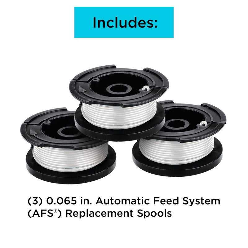 BLACK+DECKER Weed Eater String, Trimmer Line, 3-Pack, 30-Feet of Replacement Spool, 0.065-Inch Diameter (AF1003ZP) - Image 2