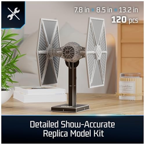 4D Build Star Wars Imperial Tie Fighter 3D Model Kit Star Wars Collectibles  Desk Decor Adult Puzzle Building Toys 120 Pieces 3D Puzzles Gift Ideas for Ages 12  Up - Image 5