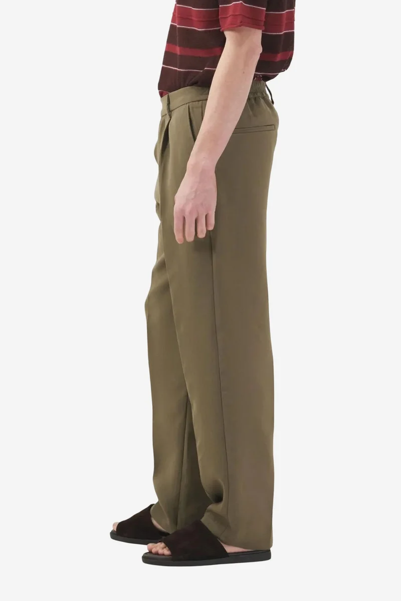 Giesto GIESTO High Waist Pleated Straight Leg Trousers