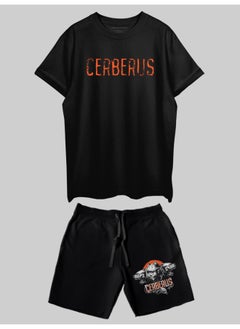 THREADCURRY THREADCURRY Cerberus Printed Co-ord Set for Men - Half Sleeve Oversized T-Shirt and Shorts  - Image 3