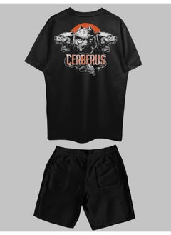 THREADCURRY THREADCURRY Cerberus Printed Co-ord Set for Men - Half Sleeve Oversized T-Shirt and Shorts  - Image 2
