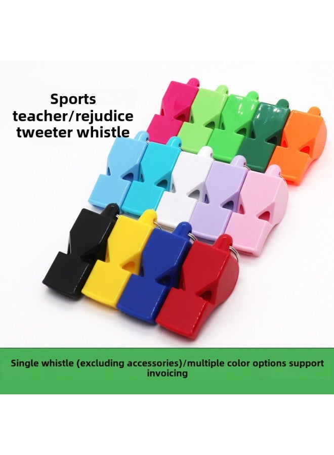 Generic Treble Nuclear-free Whistle Physical Education Teacher Outdoor Life-saving Sports Whistle Referee Basketball Football Volleyball Match Single Whistle-Color:Fox Light Powder (single Whistle) - Image 2