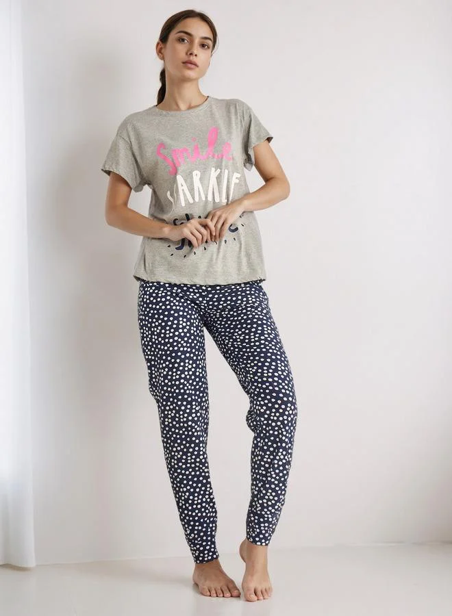 سبلاش فيڤ طقم بيجاما تي شيرت وبنطلون