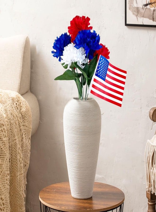 Mimeile Artificial Memorial Flowers Patriotic Bouquet Red White and Blue Lilac with American Flag for 4th of July Independence Day Memorial Day Party Supplies Home Table Decor - Image 5