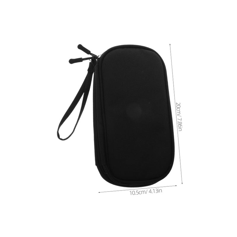 Double Layer Cable Organizer Bag Portable Storage Pouch For Electronics Travel Black - Image 3