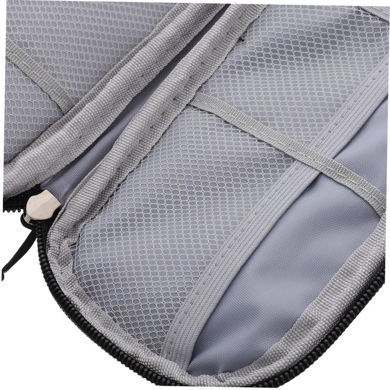 Double Layer Cable Organizer Bag Portable Storage Pouch For Electronics Travel Black - Image 4