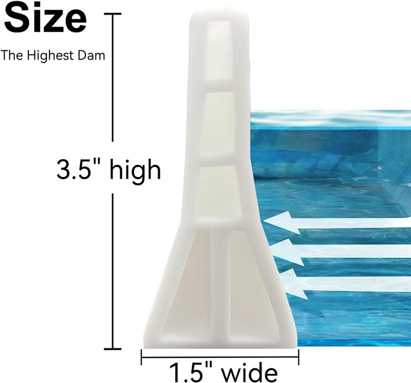 Ynotus 3.5" High Collapsible Shower Threshold Water Dam 59"Shower Water Splash Guard Shower Threshold Barrier Water Stopper To Keep Water In Shower Dry And Wet Bathroom - Image 2