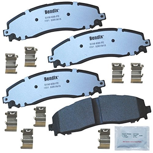 Bendix Fleet Metlok MKD1691FM Semi-Metallic Rear Brake Pads for Ford F-250 Super Duty 2022-2013, F-250 Super Duty 2024, F-350 2016-2013, F-350 Super Duty 2022-2013, F-450 Super Duty 2015-2013 - Image 1