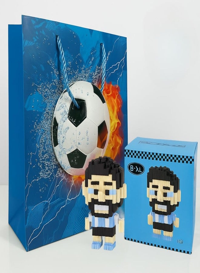 Tresneria 3D Gift Bag with Character Kit, Return Gift Set, Ages 7+ (Pixelated Footballer, Set of 5) - Image 1