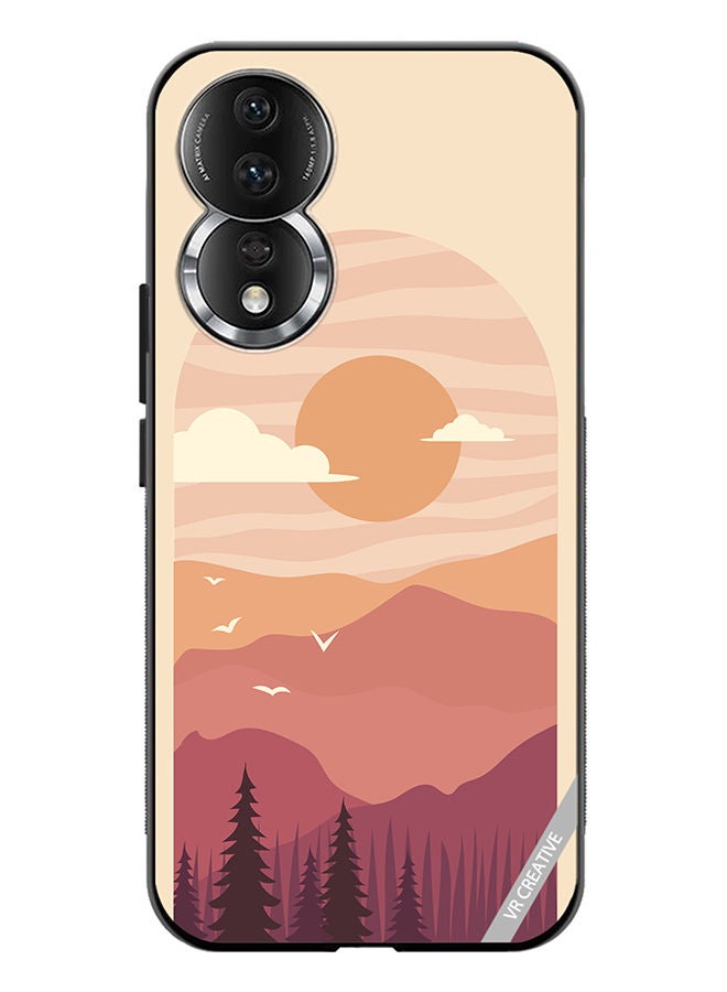 VR CREATIVE Protective Case Cover For Honor 80 Abstract Landscape Design Multicolour - Image 1