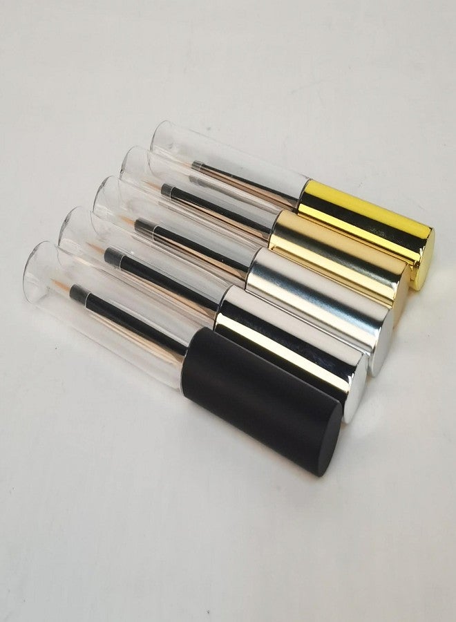 COSIDEA 12PCS Empty plastic Matte Silver 10ml Eyeliner tubes packing Vials Bottle Containe Eyeliner Brush Applicator for DIY Eyelash Growth Oil - Image 5