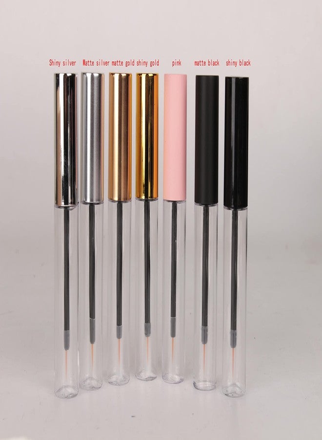 COSIDEA 12PCS Empty plastic Matte Silver 10ml Eyeliner tubes packing Vials Bottle Containe Eyeliner Brush Applicator for DIY Eyelash Growth Oil - Image 3