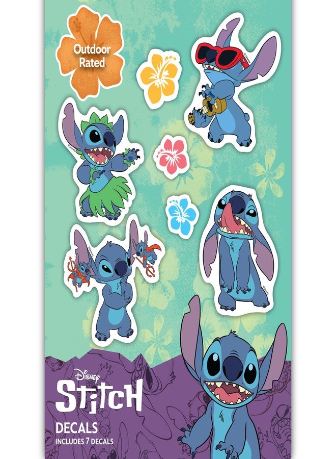 WALL PALZ Disney Lilo and Stitch Decals - Set of 7 Lilo and Stitch Stickers for Kids and Adults - Vinyl Decals for Laptop, Tumbler, Water Bottle, Vehicles - Licensed Disney Stickers - Image 1
