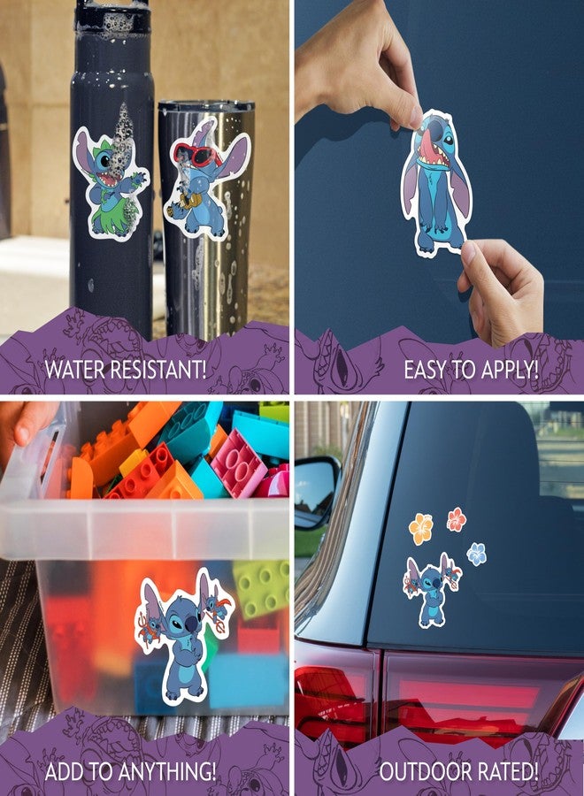 WALL PALZ Disney Lilo and Stitch Decals - Set of 7 Lilo and Stitch Stickers for Kids and Adults - Vinyl Decals for Laptop, Tumbler, Water Bottle, Vehicles - Licensed Disney Stickers - Image 2