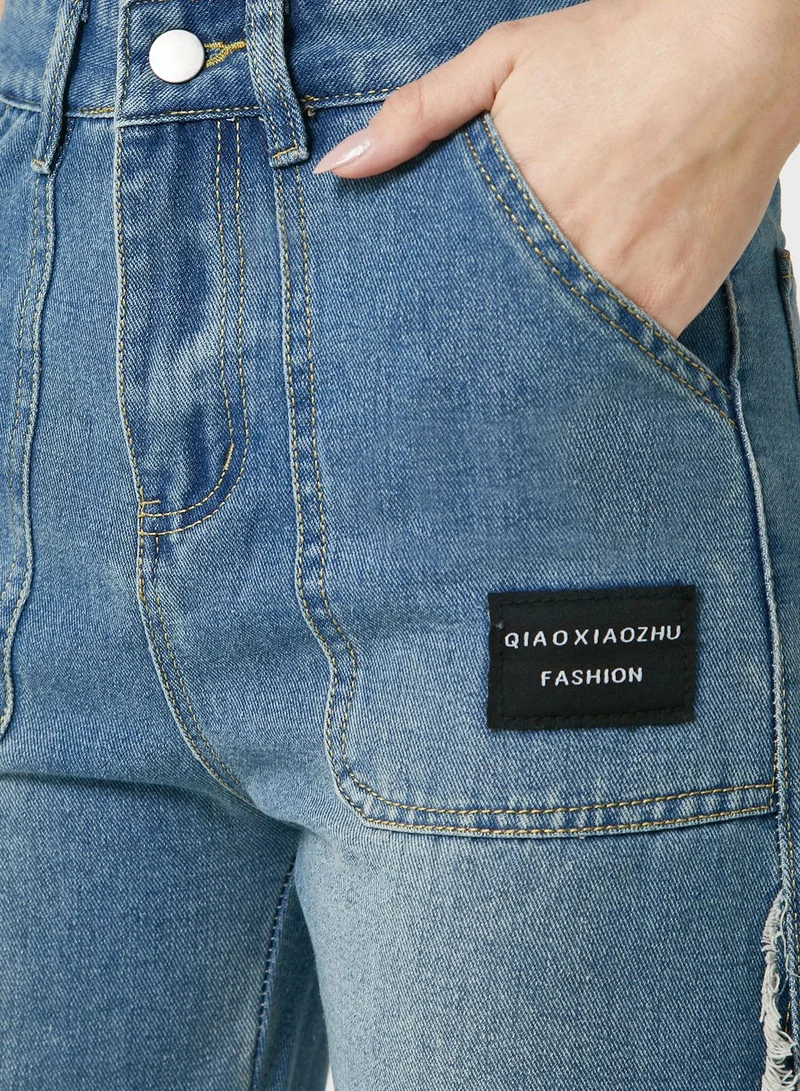 Ginger Ripped Seam Pocket Detail Jeans