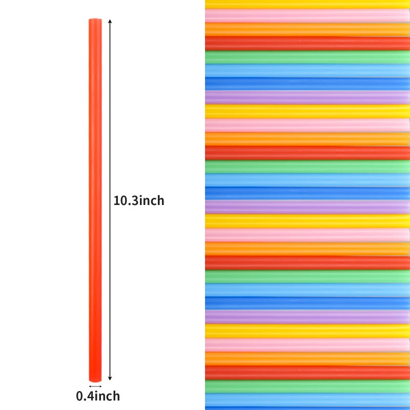 Tomnk 120 Pack Smoothie Straws  10.3 Inches Straws Disposable  Boba Straws Plastic Straws Straws Drinking Plastic - Image 2