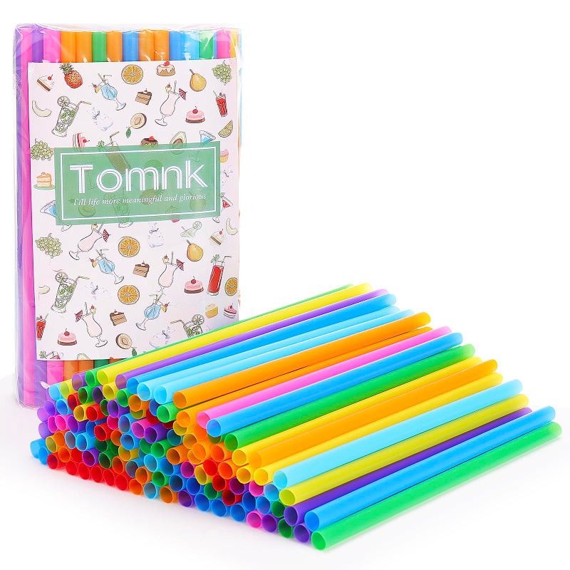 Tomnk 120 Pack Smoothie Straws  10.3 Inches Straws Disposable  Boba Straws Plastic Straws Straws Drinking Plastic - Image 5