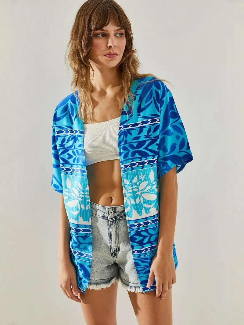 Bianco Lucci LUCCI Patterned Kimono