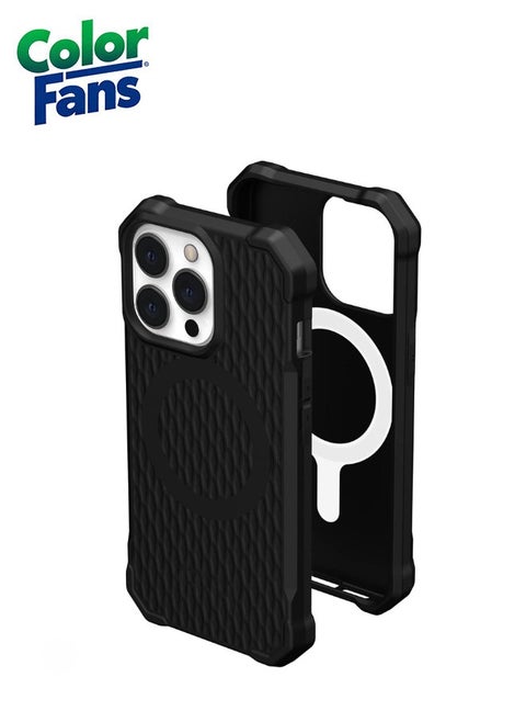 Apple iPhone 13 Pro Max Case 6.7" Essential Armor Built-in Magnet Compatible with Magnet Charging Ultra Thin Ergonomic Protective Cover - Black