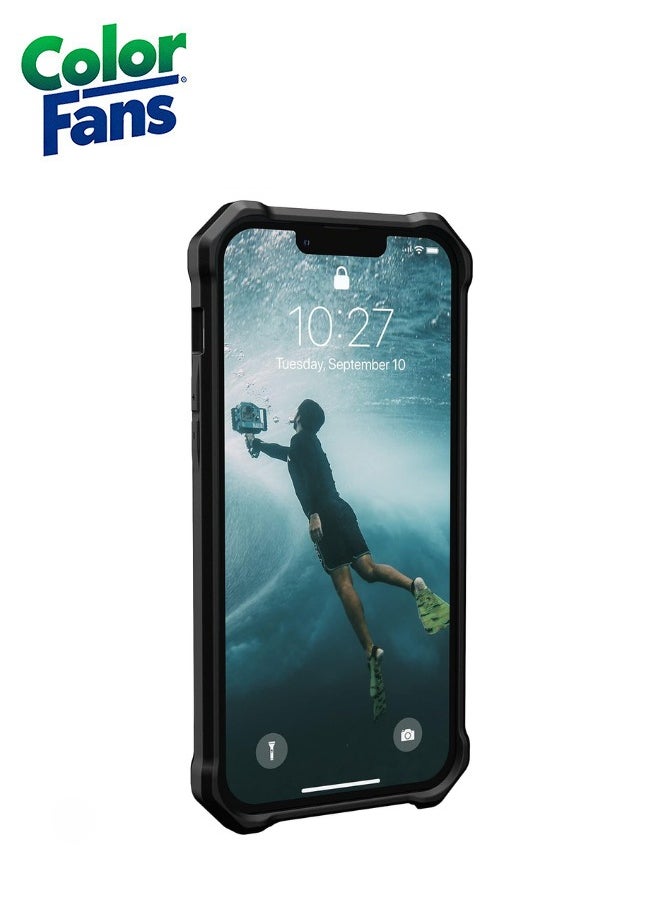 Color Fans - Apple iPhone 13 Pro Max Case 6.7" Essential Armor Built-in Magnet Compatible with Magnet Charging Ultra Thin Ergonomic Protective Cover - Black - Image 1