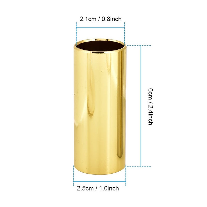 VGEBY 2Pcs Guitar Slide, Guitar Slides for Electric Brass Slide and Stainless Steel Slides for Guitar, Bass, Medium Performance Accessories Lap Steel Guitar Slide Lap Steel Guitar Slide - Image 2
