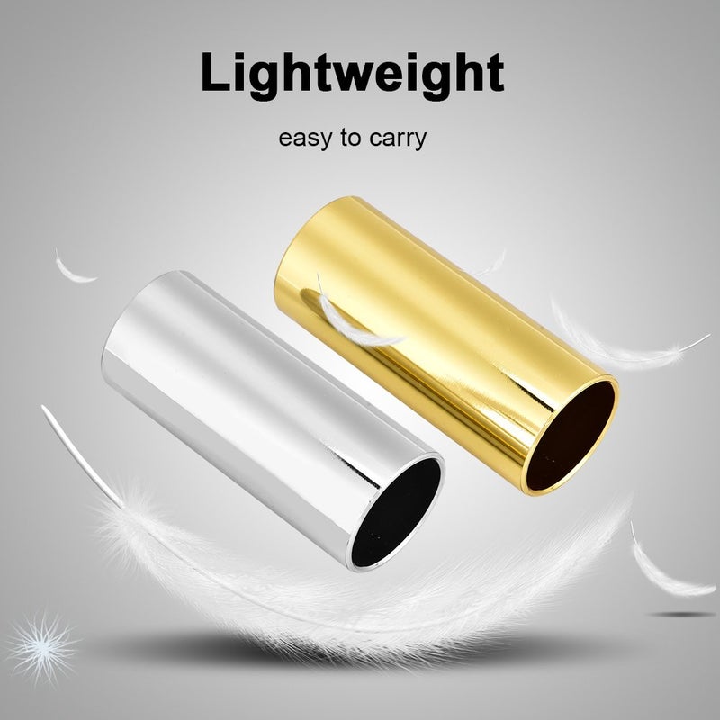 VGEBY 2Pcs Guitar Slide, Guitar Slides for Electric Brass Slide and Stainless Steel Slides for Guitar, Bass, Medium Performance Accessories Lap Steel Guitar Slide Lap Steel Guitar Slide - Image 4